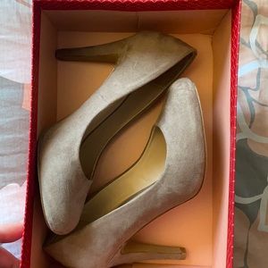 Nude Suede Heels